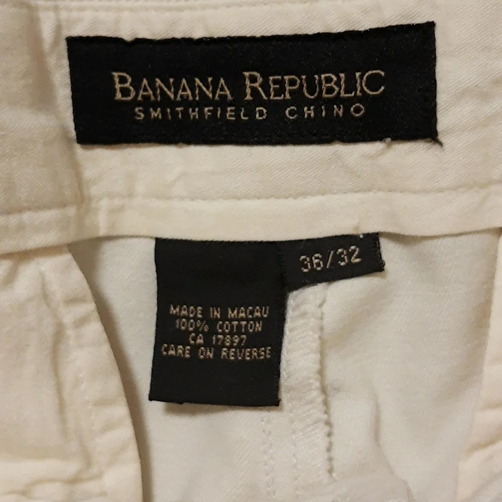 Banana Republic 100% Cotton Smithfield Chino Pleated Men’s 36x32 Beige VTG 90s
